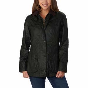 Women’s Barbour Beadnell Waxed Cotton Jacket NWT, Green (Sage), size US 2 / UK 6